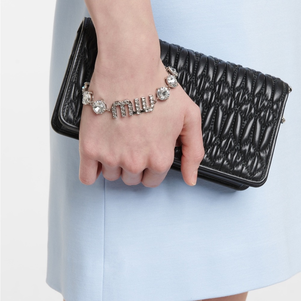 MIU MIU Logo crystal-embellished bracelet